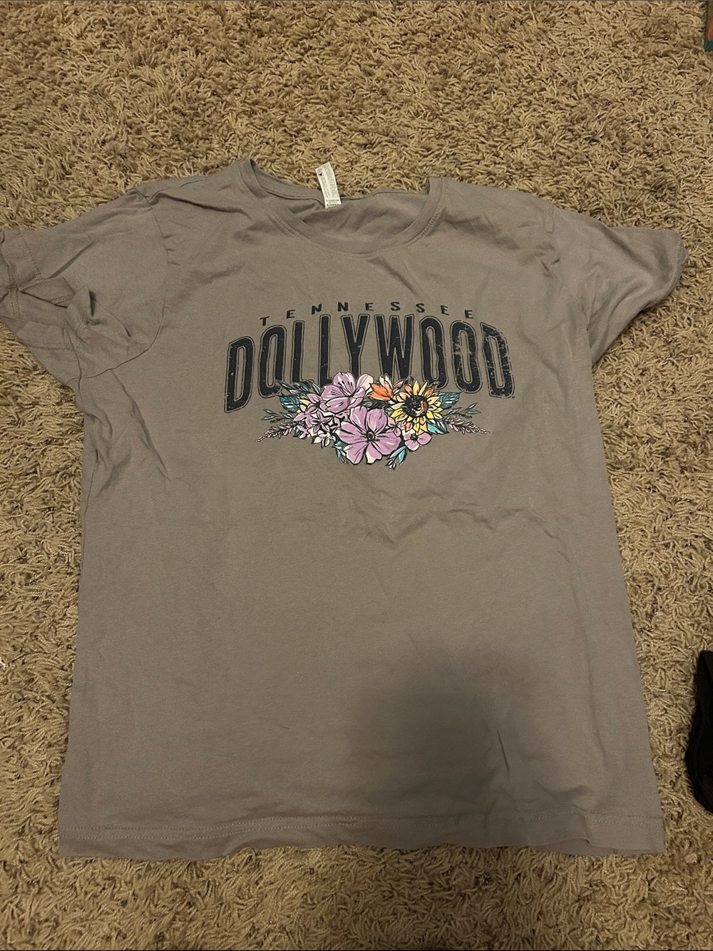 Dollywood Tennessee Floral Graphic Tee - Women's Gray Short Sleeve